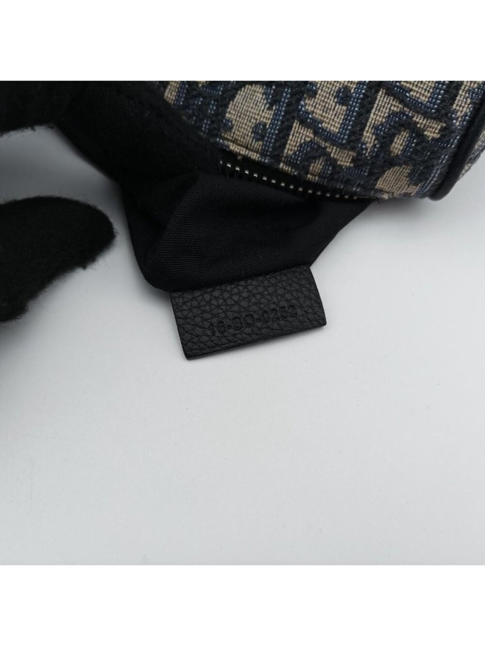Dior Saddle Bag Gray Navy Black Jacquard Leather - Picture 11 of 15
